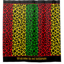 Jamaican Rasta Red Gult Grönt Leopard Print