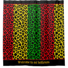 Jamaican Rasta Red Gult Grönt Leopard Print