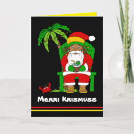 Jamaican Rasta Santa God jul Kort