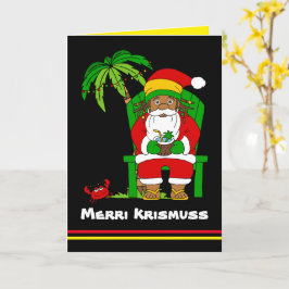 Jamaican Rasta Santa God jul Kort