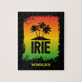 Jamaican Rastafarian IRIE Rasta Flagga Färg Pussel