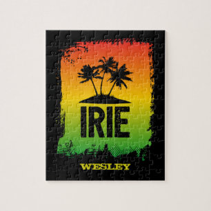Jamaican Rastafarian IRIE Rasta Flagga Färg Pussel