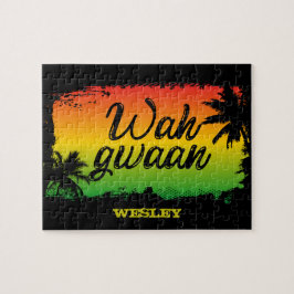 Jamaican Rastafarian Wah Gwaan Hej Tropical Handfl Pussel