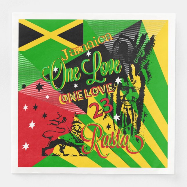 Jamaican Reggae Party Napkin Pappersservett (Framsida)
