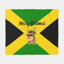 Jamaican Reindeer jul Blanket