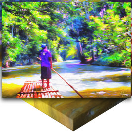 Jamaican River Raft Ride J001 Art Canvastryck