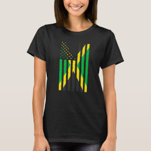 Jamaican Roots USA flagga Heritage Halva Jamaica A T Shirt