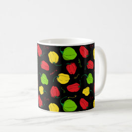 Jamaican Scotch Bonnet Food Patterned Kaffemugg