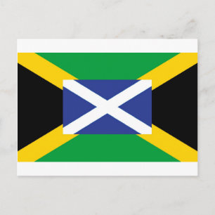 Jamaican Scottish Flagga - Jamaica - Skottland Vykort