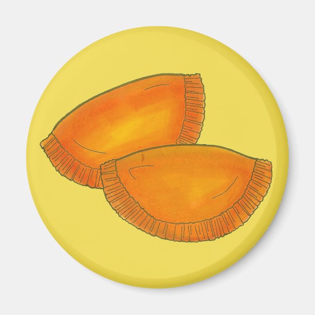 Jamaican Spicy Beef Patty Patties Jamaica Pastry Magnet (Framsidan)