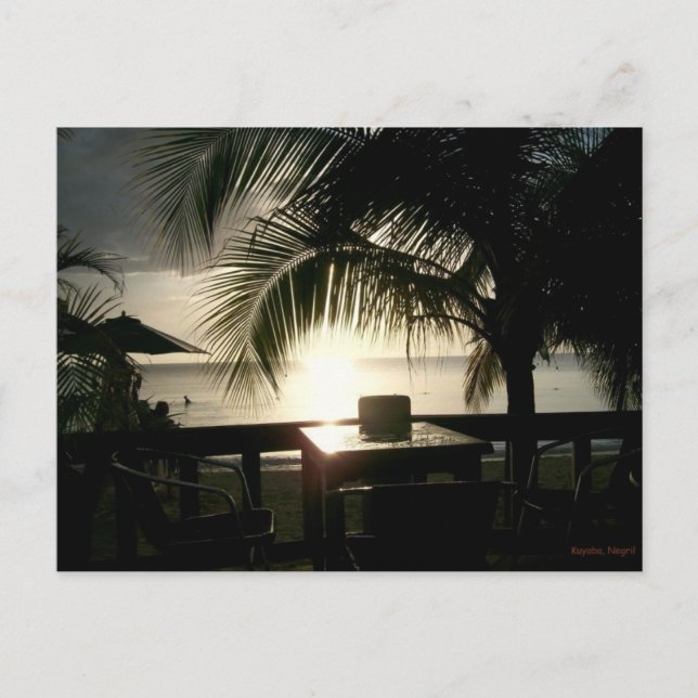 Jamaican Sunset in Negril Postcard Vykort (Framsida)