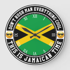 Jamaican Time Wall Clock Stor Klocka