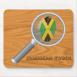 Jamaican touch fingeravtryck flagga musmatta