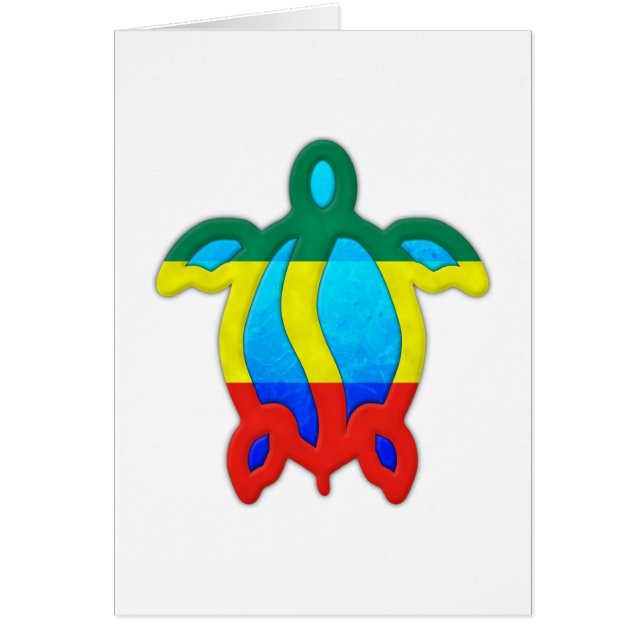 Jamaican Turtle Hälsningskort (Framsidan)