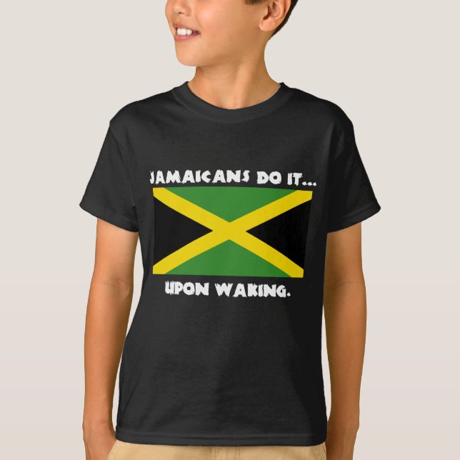 Jamaicaner gör det... När de vaknar. T-shirt (Framsida)