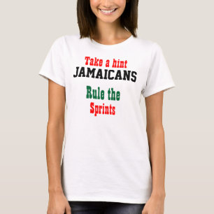 Jamaicaner styr skarpsill olympiska T-tröjor T-shirt