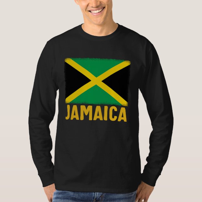 Jamaicans flagga t shirt (Framsida)