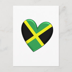 Jamaicans hjärta flagga vykort