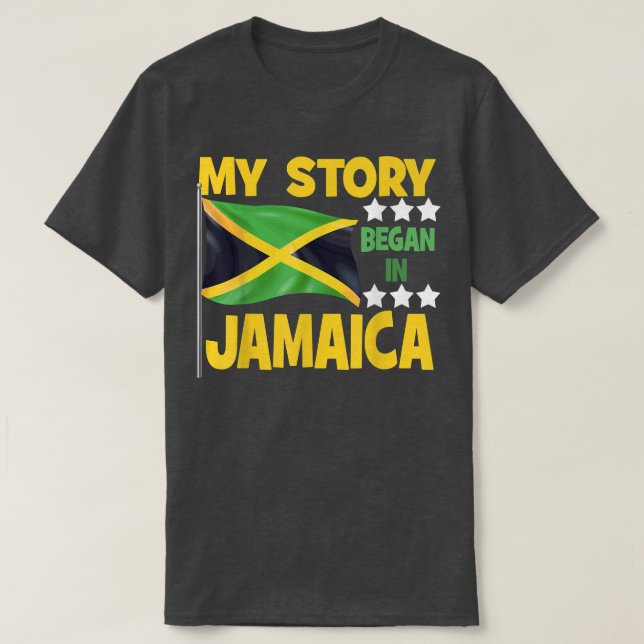 Jamaicans Min story Began in Jamaica Pride Jamaica T Shirt (Design framsida)