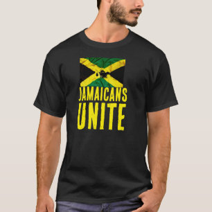JAMAICANS UNITE Basic Mörk T-Shirt