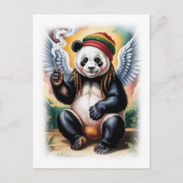 Jamaicansk ängelpanda tar en paus på en vit helg vykort