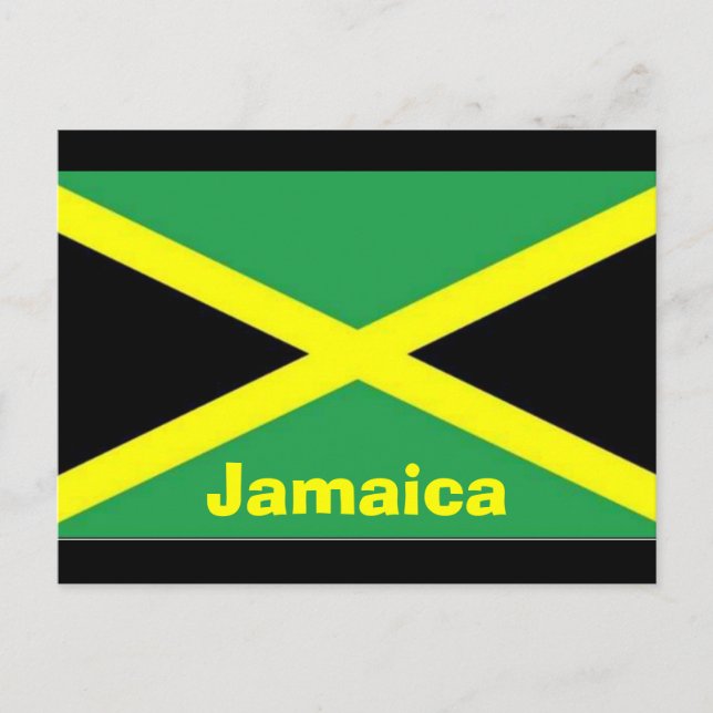 Jamaicansk flagg postkort vykort (Framsida)