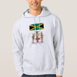 Jamaicansk flagga & kulturella symboler stolthet hoodie