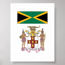 Jamaicansk flagga & kulturella symboler stolthet  poster
