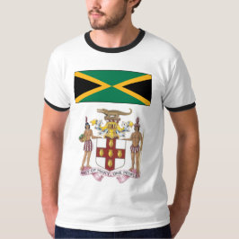 Jamaicansk flagga & kulturella symboler stolthet  t shirt