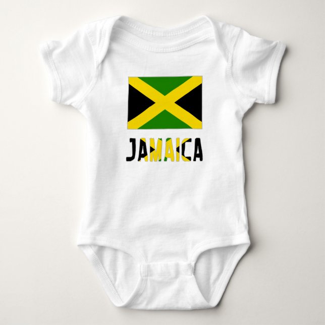 Jamaicansk flagga och Jamaica T Shirt (Framsida)
