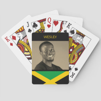 Jamaicansk flagga patriotisk foto casinokort