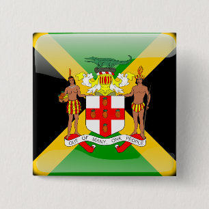 Jamaicansk glansig flagga knapp