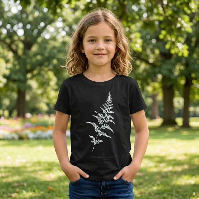 Jamaicansk guldbaksida, Gymnogramma Sulphurea T Shirt (Jamaican Goldback Fern, Gymnogramma Sulphurea. Girl Basic Black T-Shirt)
