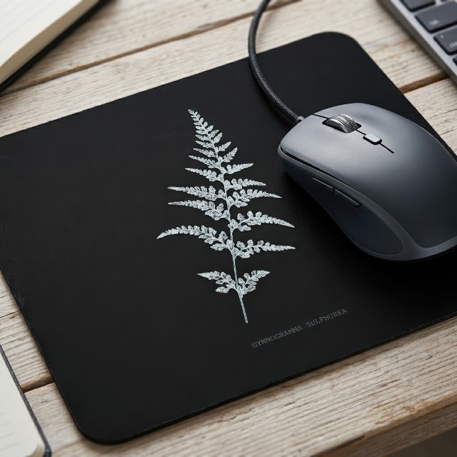 Jamaicansk guldbräken, Gymnogramma Sulphurea Musmatta (Jamaican Goldback Fern, Gymnogramma Sulphurea. Mouse Pad)