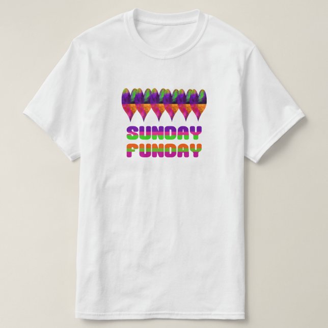 Jamaicansk hjärtat söndags Funday T-shirt (Design framsida)