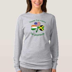 Jamaicansk Irländsk Amerikansk Shamrock Flagga Per T Shirt