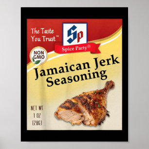 Jamaicansk Jerk Kryddmix Kryddstuvas Högtidskrydda Poster