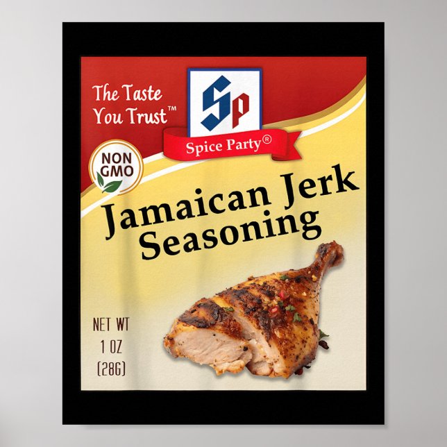 Jamaicansk Jerk Kryddmix Kryddstuvas Högtidskrydda Poster (Framsidan)
