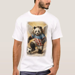 Jamaicansk Panda Fotbollsspelare på en T Shirt