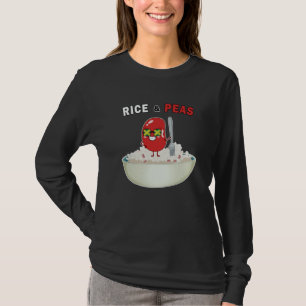 Jamaicansk ris och ärtor Jamaicanska flaggans färg T Shirt