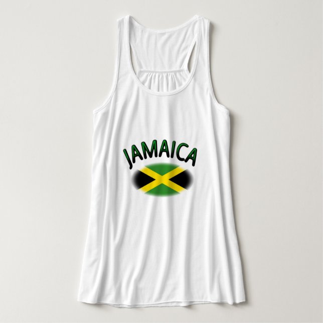 Jamaicanska flaggan linne med racerback  (Design framsida)