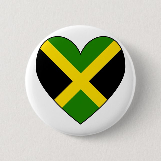 Jamaicanska hjärtflagga knapp (Framsida)