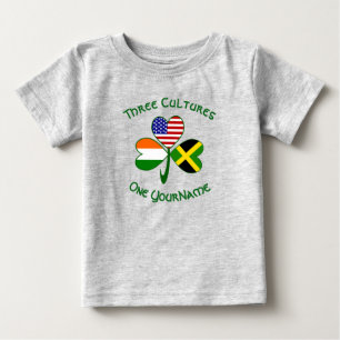 Jamaicanska Irländska Amerikanska Flaggor Shamrock T Shirt
