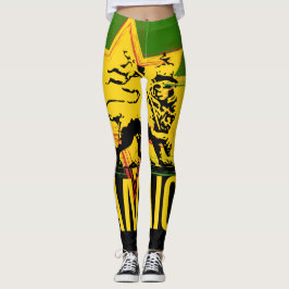 Jamaicanska Leggings Lejonet av Juda-design