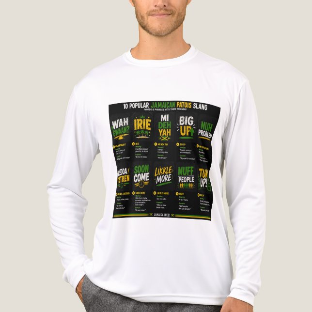 Jamaicanska Patois-slang  T Shirt (Framsida)