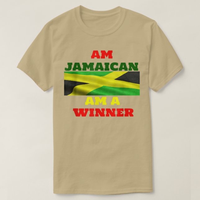 Jamaicanska vinnarmotivet flagga souvenir t shirt (Design framsida)