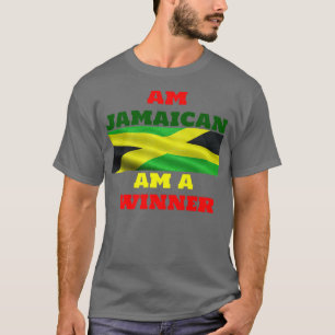 Jamaicanska vinnarmotivet flagga souvenir t shirt