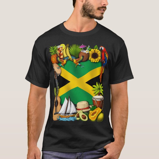 Jamaicanskt kulturarv t shirt (Framsida)