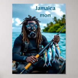 Jamaicanskt spjutfiskare poster