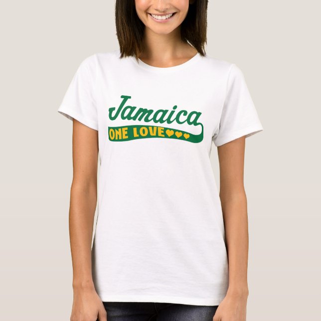 jamaicaonelove tee shirt (Framsida)